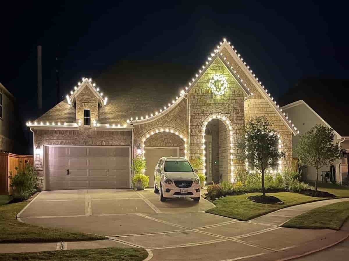 Christmas light installation by The Lighting Tzar